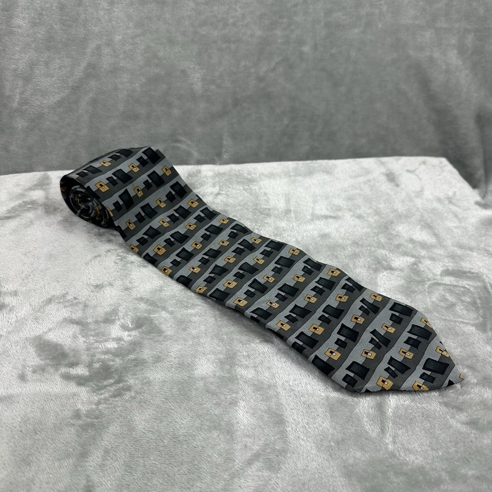 VTG Grateful Dead 100% Silk Neck Tie 3.75" x 57" Doorways and Splices Fifth Set